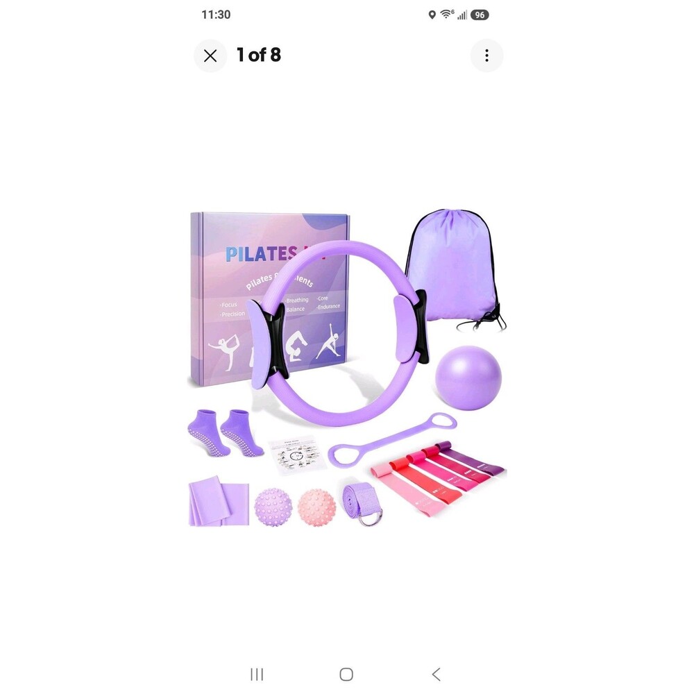 Home Pilates Kit - 14 Pcs Pilates Equipment Set with Pilates Ring New